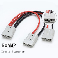 Connecteur de prise 50 ampères, câble de panneau solaire 8AWG, adaptateur d'alimentation 50A/600V, câble de connecteur solaire 300 mm