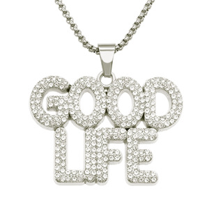 Collar con Colgante de Cristal Exagerado con el <span class=keywords><strong>Alfabeto</strong></span> Inglés Personalizado para Hombre, Estilo Hip Hop Europeo y <span class=keywords><strong>Americano</strong></span>, Accesorio de Baile Urbano - Product Image 6