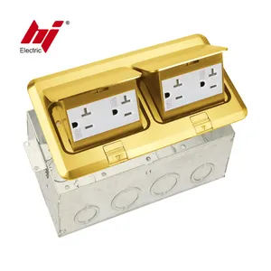 Duplex Pop Up raised Brass Stainless Steel electric Plug Socket Box