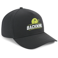 Casquette de golf HS41 Premium Sportive à 5 panneaux avec visière incurvée, imperméable, perforée au laser, broderie de logo personnalisée, pour l'aventure en plein air
