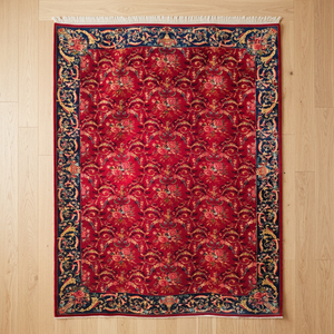 Tapis persan en soie pure fait main, tapis design moderne exclusif, noué à la main, antidérapant, lavable, décoration de sol de luxe - Product Image 1