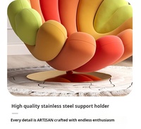 Nouveauté, fauteuil pivotant créatif de designer scandinave, coloré, respirant, écologique, canapé pour salon