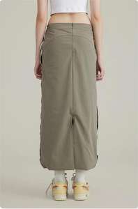 <span class=keywords><strong>Jupe</strong></span> <span class=keywords><strong>longue</strong></span> d'été tissée à quatre côtés <span class=keywords><strong>jupe</strong></span> cargo européenne et américaine pour fille chaude - Product Image 5