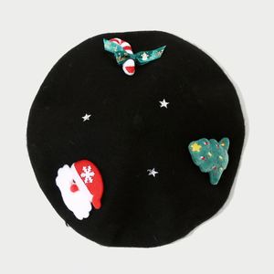 หมวกเบเร่ต์แฟชั่นเกาหลีสำหรับผู้หญิง สไตล์ใหม่ ผ้าขนสัตว์ อุ่นสบาย เหมาะสำหรับฤดูหนาวและเทศกาลคริสต์มาส สวมใส่ได้ในทุกโอกาส - Product Image 4