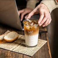Verres à bière classiques promotionnels de 350 ml, mugs à large ouverture, verres à café glacé imprimés pour boire