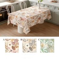 Nappe de table en PVC imprimée avec surface mate, anti-rayures, imperméable, écologique, rectangulaire, pour la salle à manger intérieure et l'extérieur