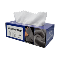 Luxury White Cut Edge Woven Quick-Dry Microfiber Towels 30*30cm 20-50pcs Bulk Hotel Kitchen Display Tissue Box