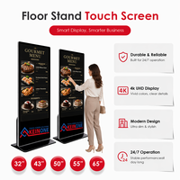 Pantalla Digital Interactiva Táctil de 43 y 55 Pulgadas, Tipo Kiosco, con Señalización 4K UHD para Cafeterías y Zonas de Comida, Autoservicio