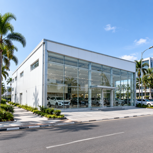Edificio Prefabbricato in Acciaio Zincato a Caldo Personalizzato per Garage e Showroom a Basso Costo per Concessionari Auto 4S in Indonesia - Product Image 1