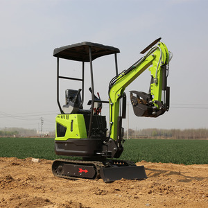 Mini-excavatrice compacte de 1,5 tonne avec moteur KOOP, acier épaissi, certifiée EPA/CE Euro 5, avec godet brise-roche et pompe à moteur de tarière - Product Image 1