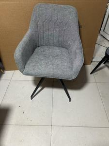 Nouveau design très vendu meubles de salle à manger de luxe chaise de salle à manger pivotante en tissu <span class=keywords><strong>velours</strong></span> avec pieds enduits de poudre - Product Image 6