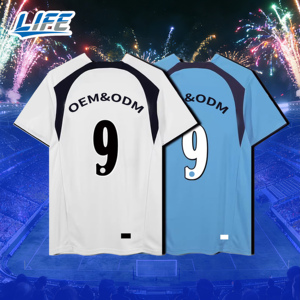 เสื้อฟุตบอลแฟนเวอร์ชั่นย้อนยุค คลาสสิค วินเทจ ระบายอากาศได้ดี แขนสั้น สำหรับทีมเยือน/ทีมเหย้า เจอร์ซีย์ คีน เบล เบอร์บาตอฟ - Product Image 1