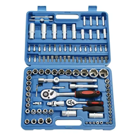 Ensemble d'outils automobiles professionnels de 108 pièces, jeu de clés à douille et à cliquet CR-V, boîte de rangement pour l'entretien des voitures et des camions