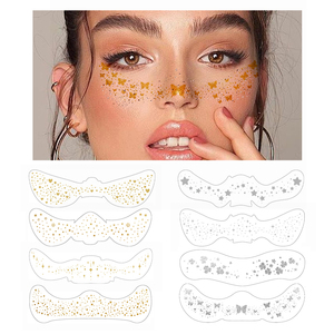 <span class=keywords><strong>Tatuaggi</strong></span> Temporanei Impermeabili Glitterati a Forma di Farfalla per Viso e Occhi, Adesivi per Trucco Effetto Faccine di Fata di Shinein - Product Image 5