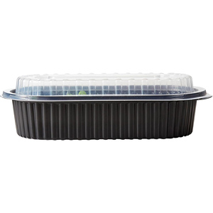 1/2/3 Compartment PP <b>Plastic</b> Disposable Food Tray Microwave Heating Takeout Lunch Box with Transparent <b>Lid</b> - Product Image 3