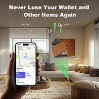 Localisateur de clés et objets en plastique personnalisé pour Noël, avec suivi lumineux, compatible iOS GPS, portée 10-12m, format carte sans fil mince pour portefeuille