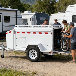 Remorque de voyage tout-terrain haute performance personnalisable, caravane de luxe pour le transport de véhicules, pour des expériences de camping et de loisirs haut de gamme - Product Image 2
