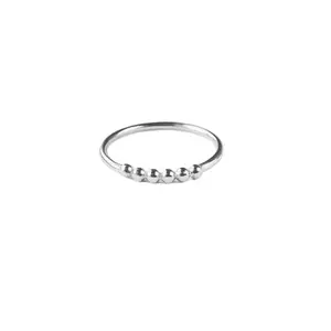 Anello circolare anello impilabile anello delicato gioielli in acciaio inossidabile placcato oro Bague De Fiancailles Anillos Acero inossidabile