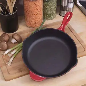 Men không dính đồ nấu nướng Ánh sáng trọng lượng gang sâu Frying Pan Skillet