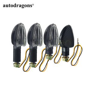 4pcs Amber Motorcycle Motorbike Transparent Covering Signal Indicators <b>Light</b> Bulb - Product Image 2