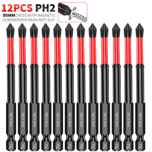 Guest Quality PH2 Impact Screwdriver Bit 90mm S2 Steel Magnetic Anti Slip For Industrial Use - Product Image 5