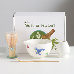 JY ชุดปัดปลาวาฬมัทฉะชุด4ชิ้นลายครามญี่ปุ่นสมัยใหม่ - Product Image 2