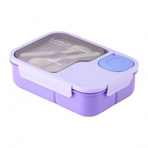 Bento <b>Box</b> with <b>Compartment</b> Microwave- and Salad-Apt Students' <b>Lunch</b> Boxes Includes Cutlery-for Kitchen Use - Product Image 1