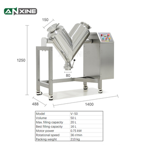 V hình dạng phòng thí nghiệm hóa chất khô bột trộn anxine nhỏ V hình nón bột trộn Máy xay sinh tố v-loại Máy trộn công nghiệp - Product Image 6