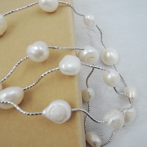 Collana di <span class=keywords><strong>Perle</strong></span> Lunga di Alta Qualità, 100% <span class=keywords><strong>Perle</strong></span> d'Acqua Dolce Naturali per Donna, 90 cm, Collana per Maglione - Product Image 6