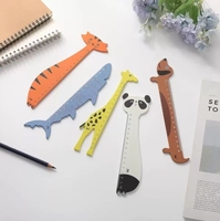 Règle marque-page créative en bois à motif de dessin animé, règle droite en bois avec pattes de chat pour filles, règle de mesure pour étudiants.