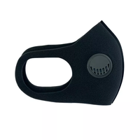 Masque facial réutilisable noir tendance avec valves, masque lavable et respirant pour le travail du bois, la tonte, le jardinage et le nettoyage