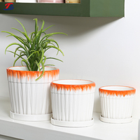 Kits de propagation en porcelaine OEM élégants et de haute qualité pour le jardinage de bonsaïs, sculptés à la main, durables, écologiques, avec drainage pour plantes au sol
