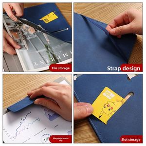 Custom Office Supplies Stationery <b>A4</b> Document Multi Card Slots Leather Portfolio <b>File</b> Folder - Product Image 3