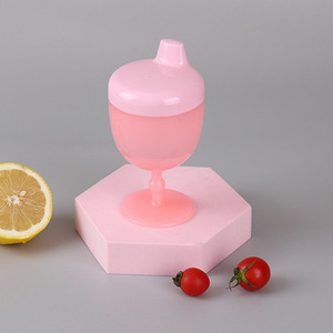 Vaso manual para bebés y niños pequeños, de tallo alto, resistente a roturas y caídas, de material PE, sin asas, para beber, vajilla al por mayor - Product Image 3