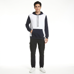 Sudaderas con Capucha de Media Cremallera para Hombre, Calidad Premium, Invierno, 100% Algodón, Felpa, Cómodas, Ajustables, Color Sólido, Talla Grande - Product Image 1