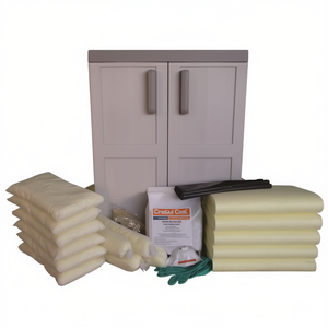 Kit anti-déversement pour produits chimiques dans les armoires, avec tampons absorbants, gants et combinaisons pour usage industriel - Product Image 2
