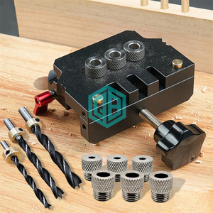 Kit di giga per centraggio autocentrante, localizzatore di guide per fori dritti, strumento multifunzionale per la lavorazione del legno - Product Image 2