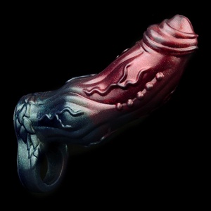 NNSX New Color Fantasy Penis Extender Penis Sleeve Dick Cover Cock Enlargement Extension Hollow Dog <b>Dildo</b> Sleeve Sex Toys - Product Image 5