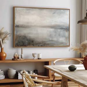 Tableau mural abstrait original fait main, nature morte minimaliste, en acrylique texturé 3D, pour décoration intérieure de salon - Product Image 4