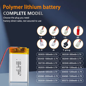 All'ingrosso batteria ai polimeri di litio 502540 batterie Lipo ricaricabili <span class=keywords><strong>3.7V</strong></span> <span class=keywords><strong>500mAh</strong></span> con 502540 pcb e filo <span class=keywords><strong>500mAh</strong></span> <span class=keywords><strong>3.7V</strong></span> <span class=keywords><strong>Li</strong></span> <span class=keywords><strong>Po</strong></span> - Product Image 4