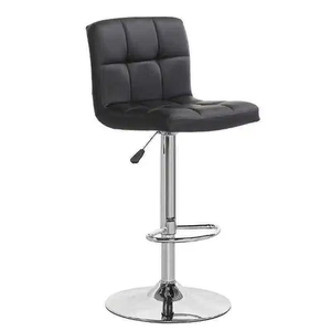 Modern High Bar <strong>Stool</strong> Chair <strong>Counter</strong> Height Pu Leather Adjustable Gray Square Swivel Bar <strong>Stool</strong> With <strong>Back</strong> - Product Image 5