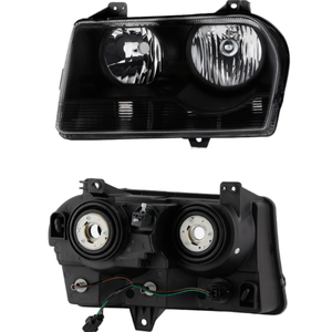 Haute qualité <span class=keywords><strong>prix</strong></span> usine phare halogène phares voiture lumière noir pour 2005-2010 <span class=keywords><strong>Chrysler</strong></span> 300 paire CH2519111 lampe frontale - Product Image 2