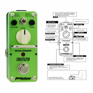 Pedal de Efectos para <span class=keywords><strong>Guitarra</strong></span> Jelo Aromar-1 ACH-3 Mini, ABS, Bloque Único, Distorsión Aroma, Retardo, Sobrecarga, Reverberación, Múltiples Bajos - Product Image 1