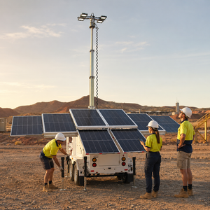 Torre de Iluminación Móvil Solar Híbrida TPE-2400LH de 204000 Lúmenes, Torre de Iluminación LED de 9 m con Remolque y Batería para Minería y Construcción TPE- - Product Image 4