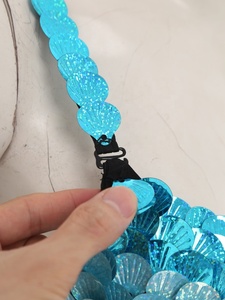 Disfraces de Sirena para Mujer, Top con Lentejuelas, Escamas, Cuentas y Gemas, para Festivales, Halloween, Cosplay, Baile y Espectáculos, Personalizado - Product Image 3