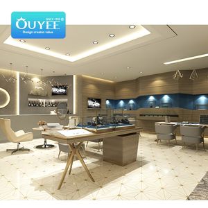 Pameran Modern Produsen Profesional untuk Toko Perhiasan Emas Desain Mebel Peraga Konter Perhiasan - Product Image 4