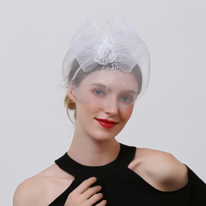 إكسسوارات شعر أنيقة بتخفيضات كبيرة، شريط جذاب ذو شبكة مرنة متعددة الألوان، شريط جذاب مزود بالورود للعروس مع غطاء رأس أنثوي - Product Image 5