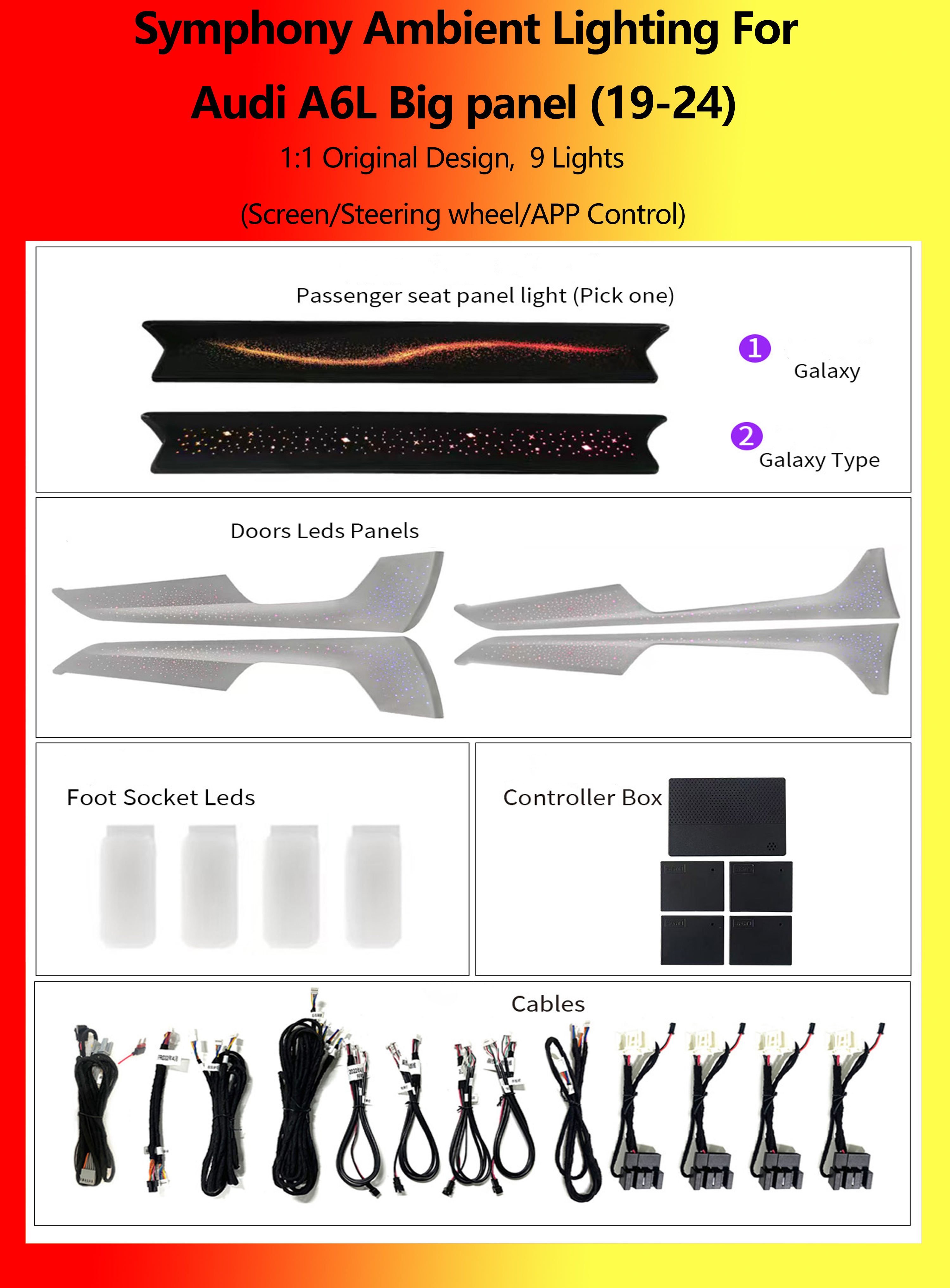 Audi A6L  Big panel 19 Lights