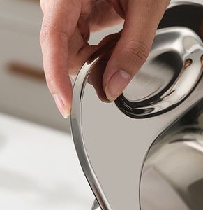 Plato Rectangular de Acero Inoxidable Coreano con Base Gruesa, Plato Metálico Multiusos con Asa para Catering y Uso Diario - Product Image 5