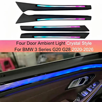 Molduras Interiores para BMW Serie 3 G20 G28 Cuatro Puertas, Luz Ambiental Estilo Cristal 2020-2026, Luces Decorativas